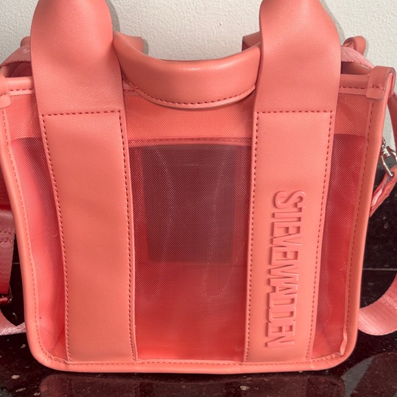 NWOT Steve Madden Coral Mini Tote with handles and shoulder strap. No callouts - Picture 2 of 7
